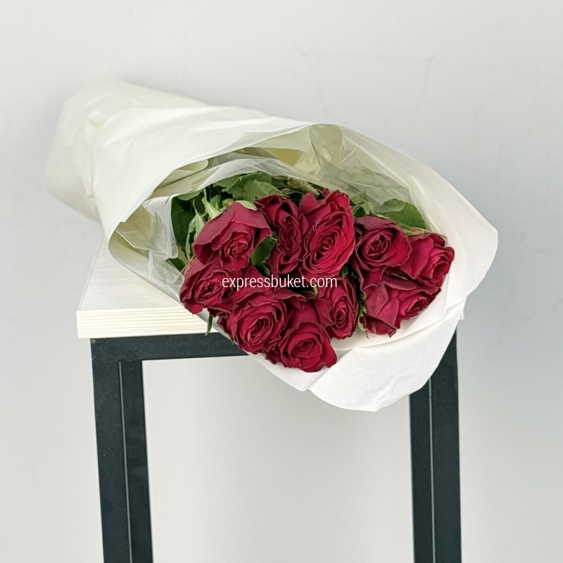 Роза 40см красная, 10 шт